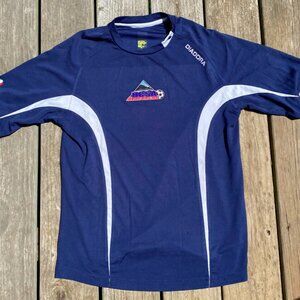 Diadora Shirt Size Small Blue & White DiaDry Sportswear Soccer Football Italy